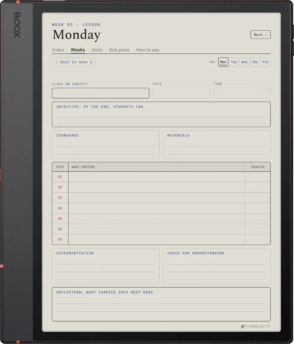 The Planner · Teachers Boox Note Air5 C page 2