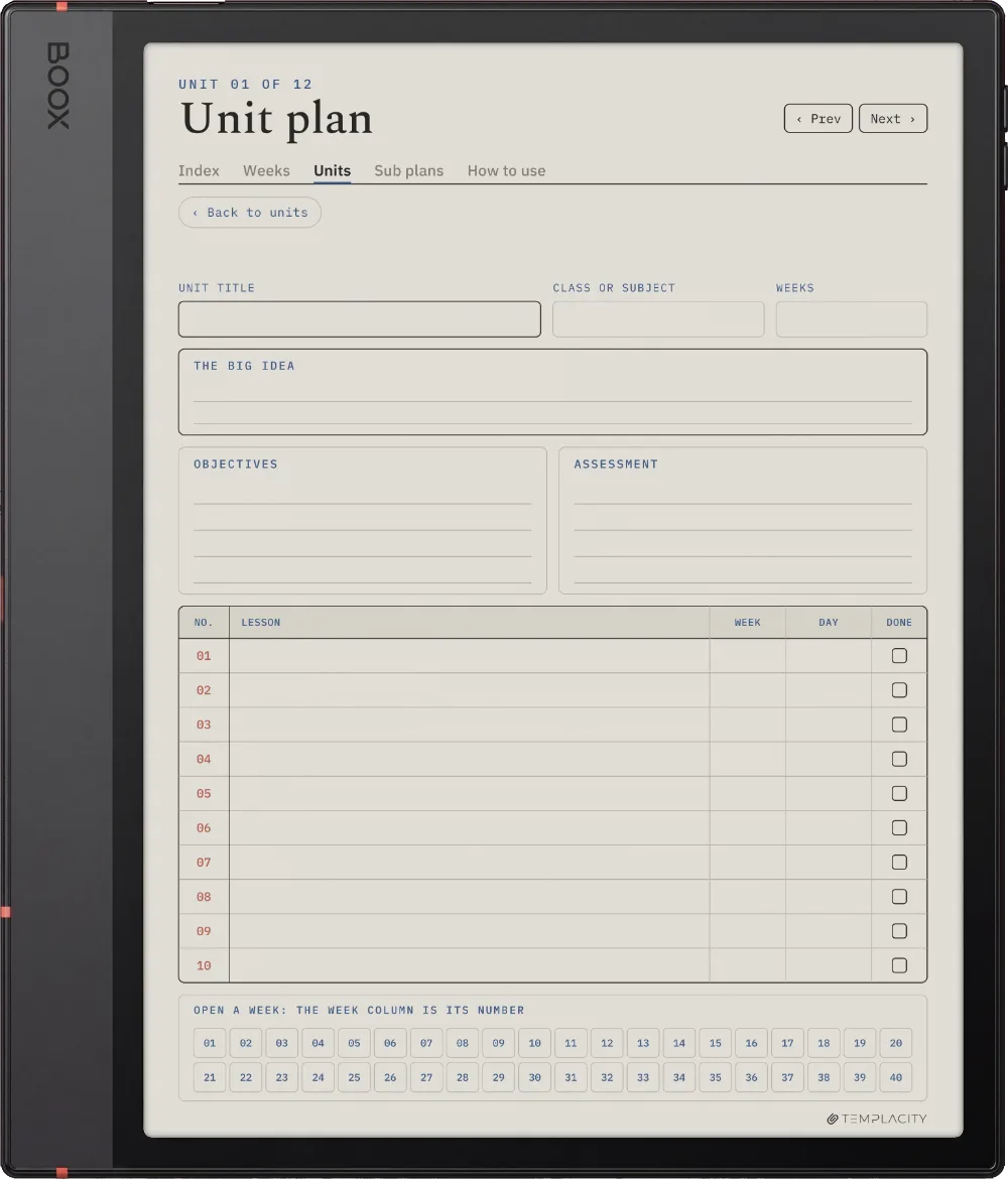 The Planner · Teachers Boox Note Air5 C page 4