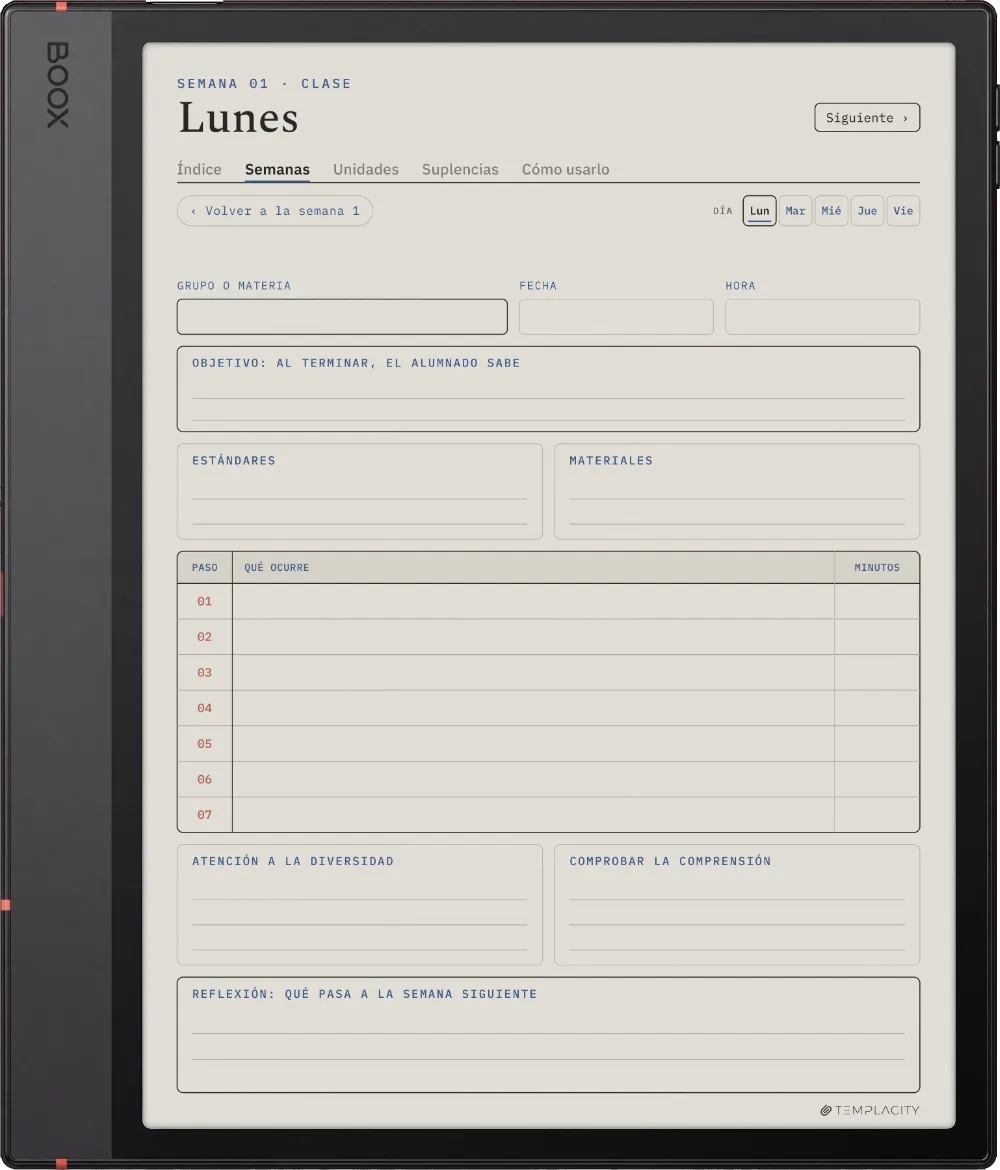 The Planner · Docentes Boox Note Air5 C página 2