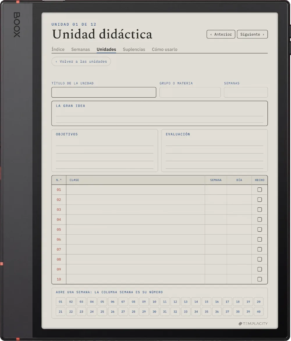 The Planner · Docentes Boox Note Air5 C página 4