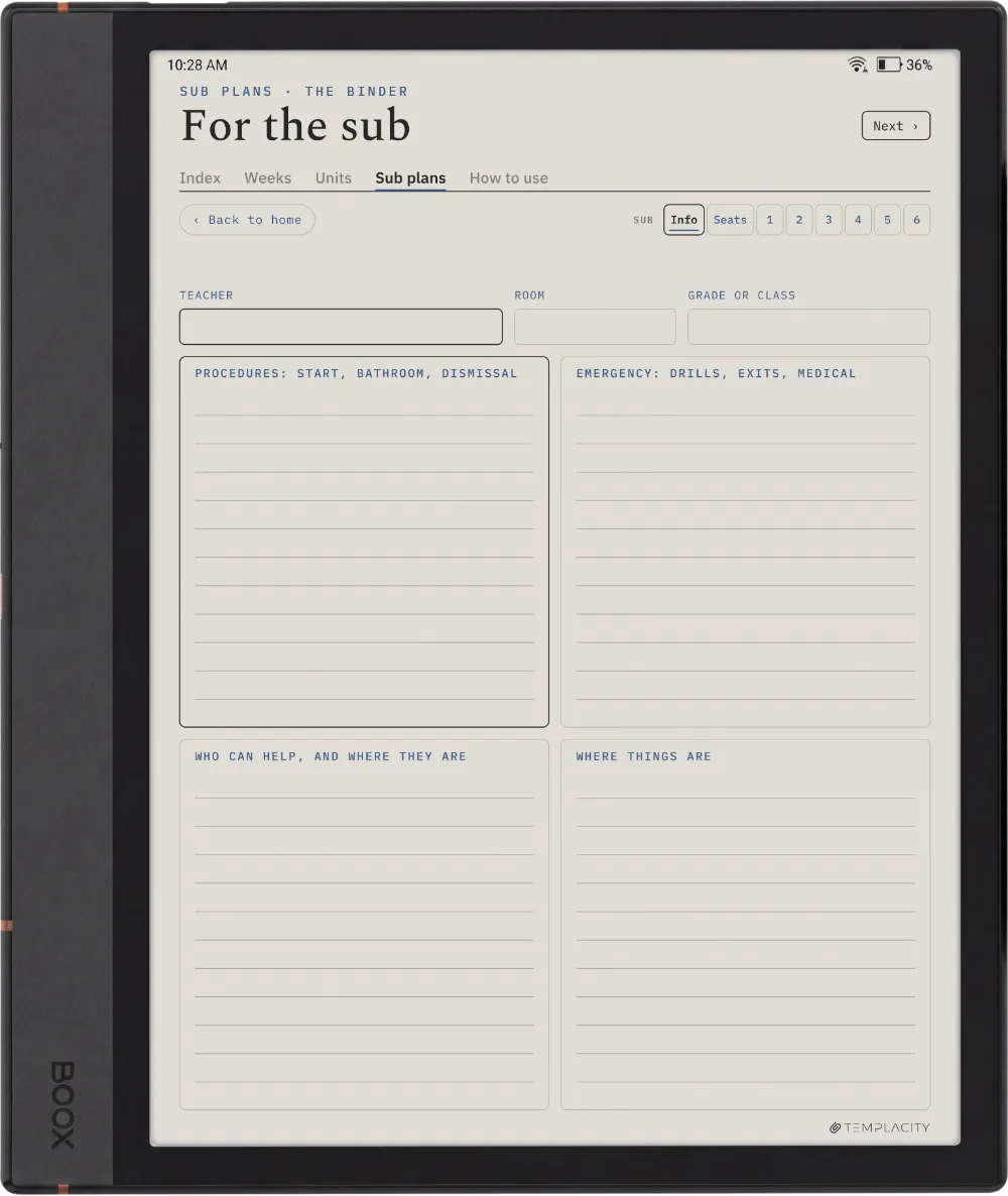 The Planner · Teachers Boox Note Max page 5
