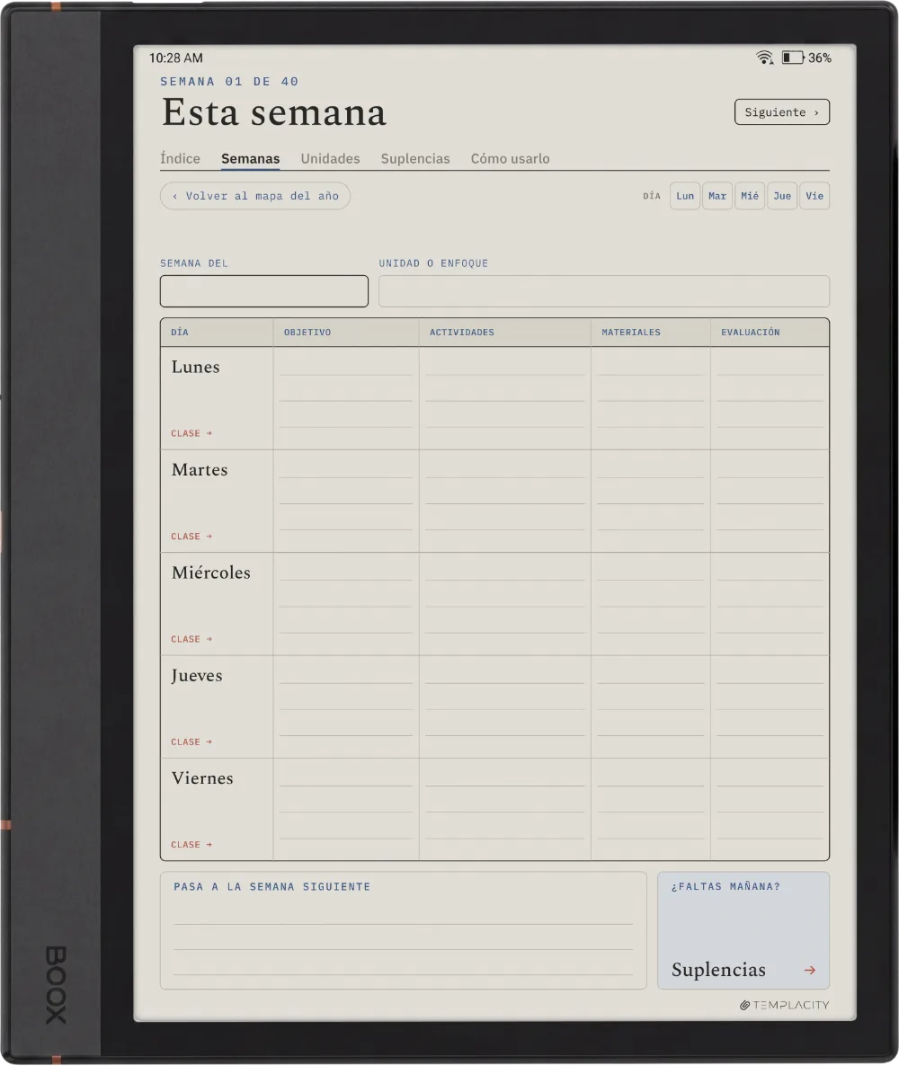 The Planner en el Boox Note Max