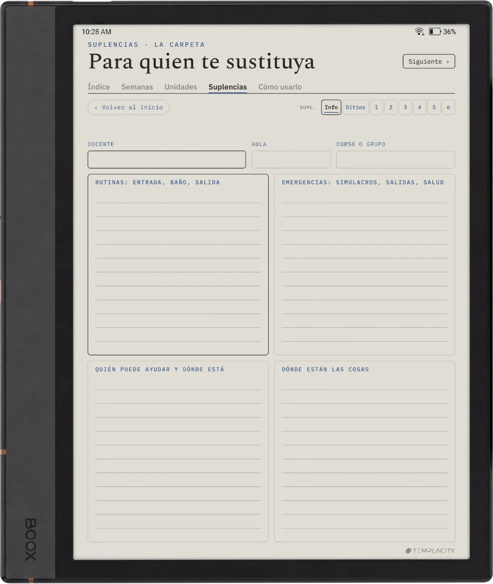 The Planner · Docentes Boox Note Max página 5