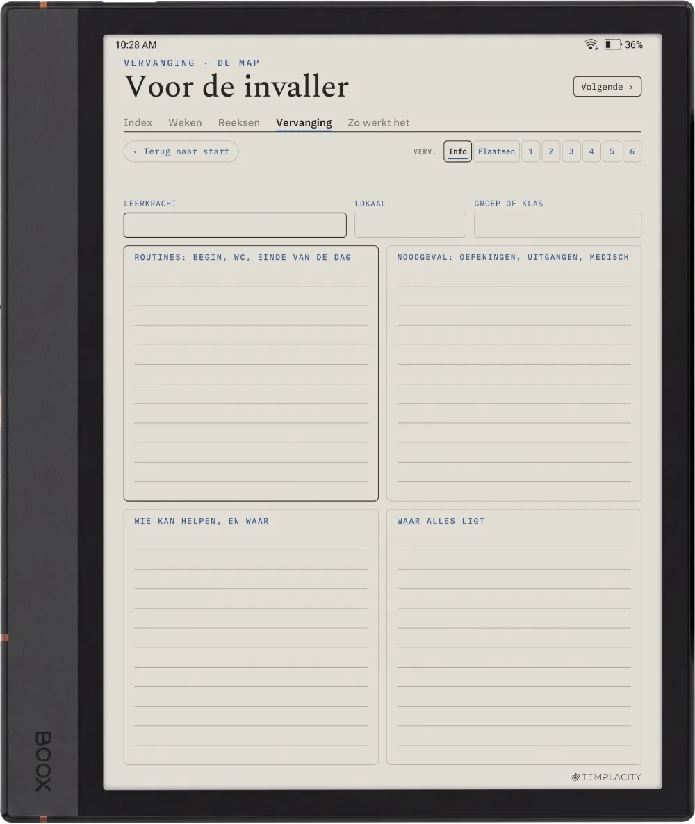 The Planner · Docenten Boox Note Max pagina 5