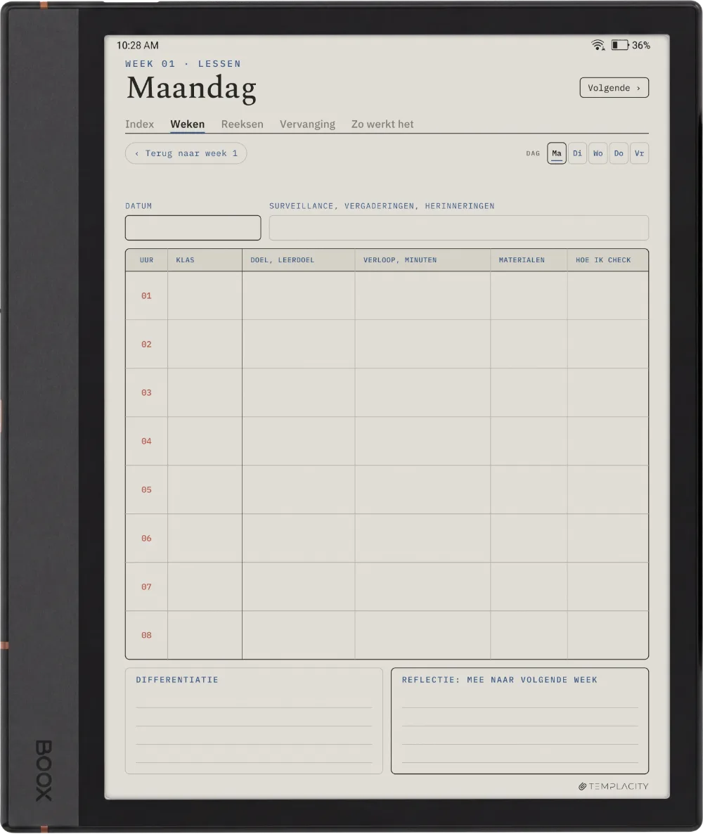 The Planner · Docenten Boox Note Max pagina 3