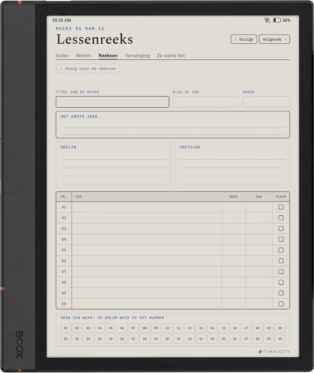 The Planner · Docenten Boox Note Max pagina 4
