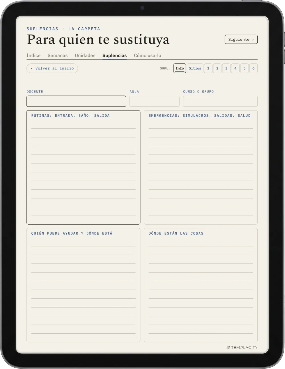 The Planner · Docentes iPad página 5
