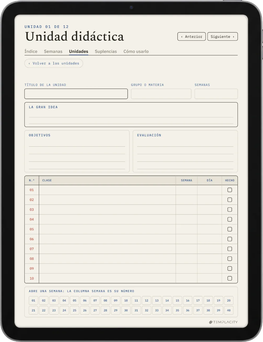 The Planner · Docentes iPad página 4