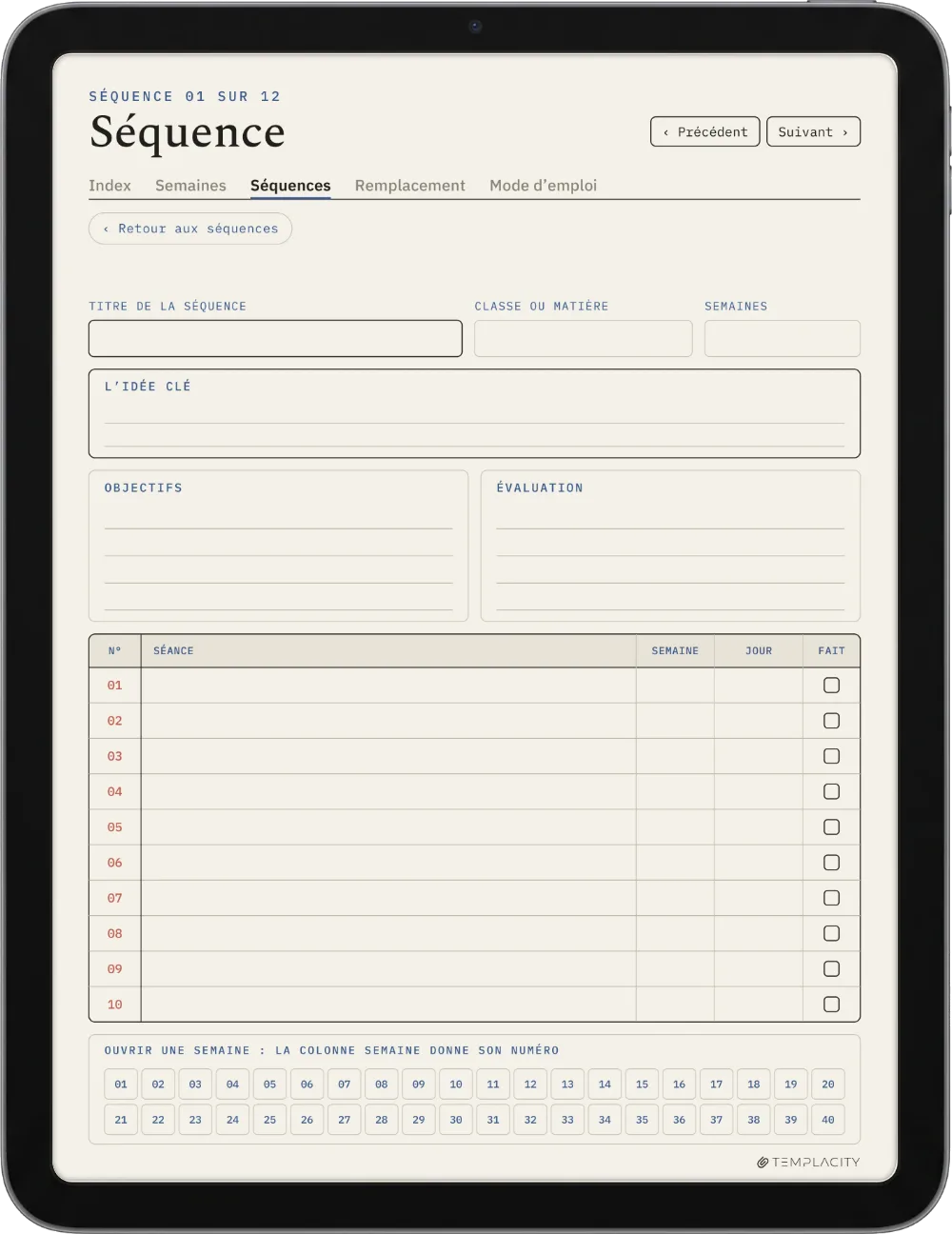 The Planner · Enseignants iPad page 4