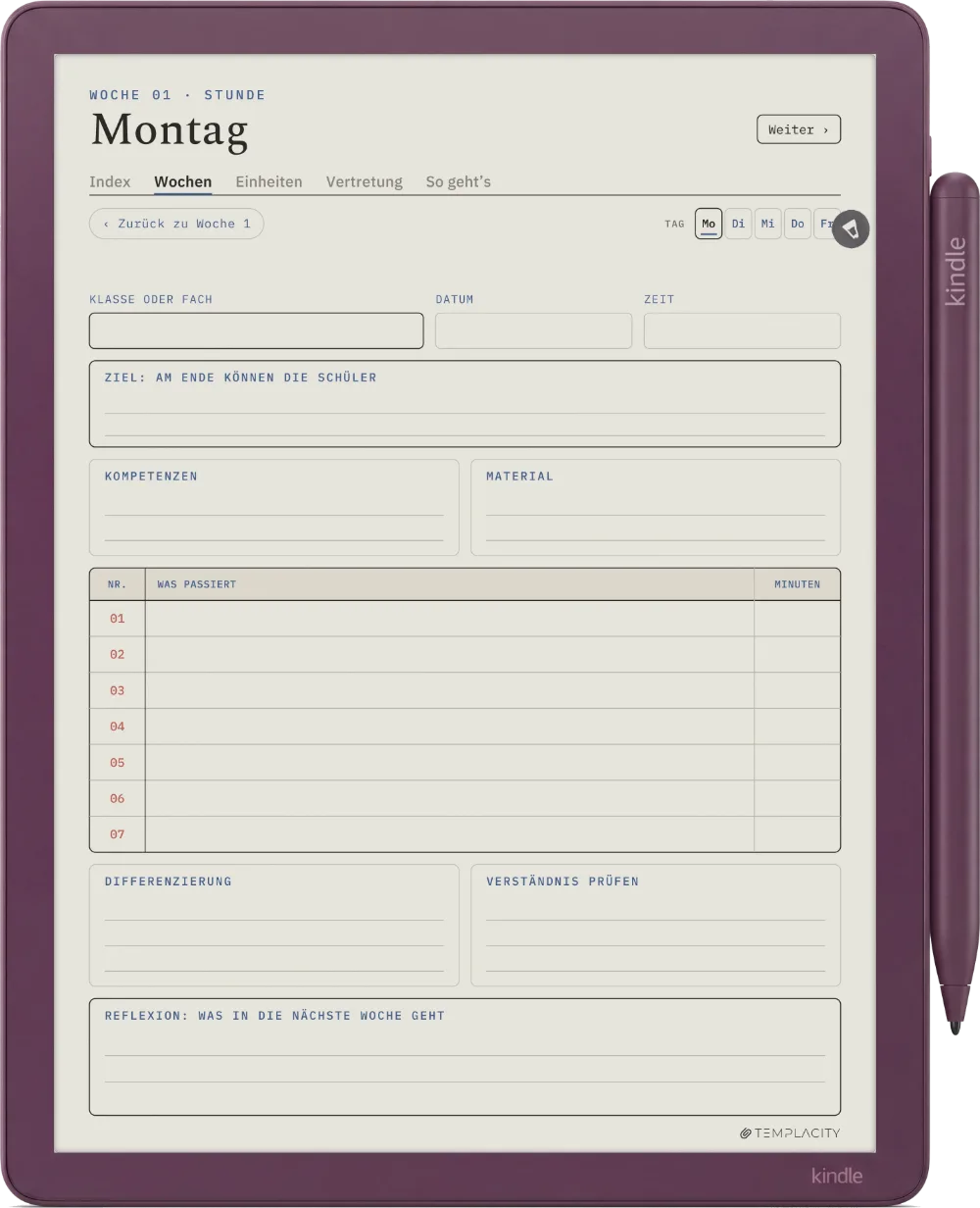 The Planner · Lehrkräfte Kindle Scribe Colorsoft Seite 2