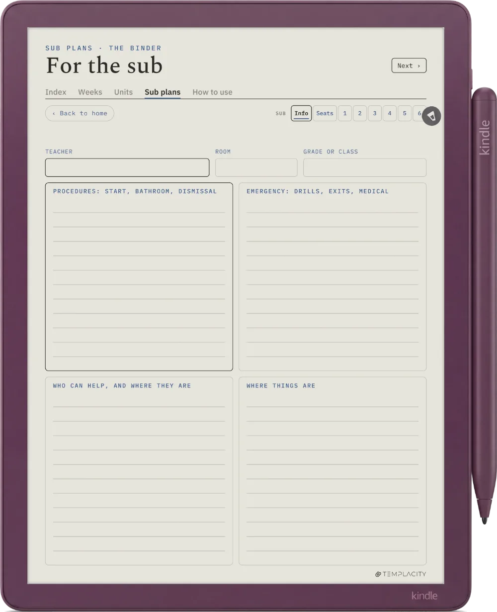 The Planner · Teachers Kindle Scribe Colorsoft page 5