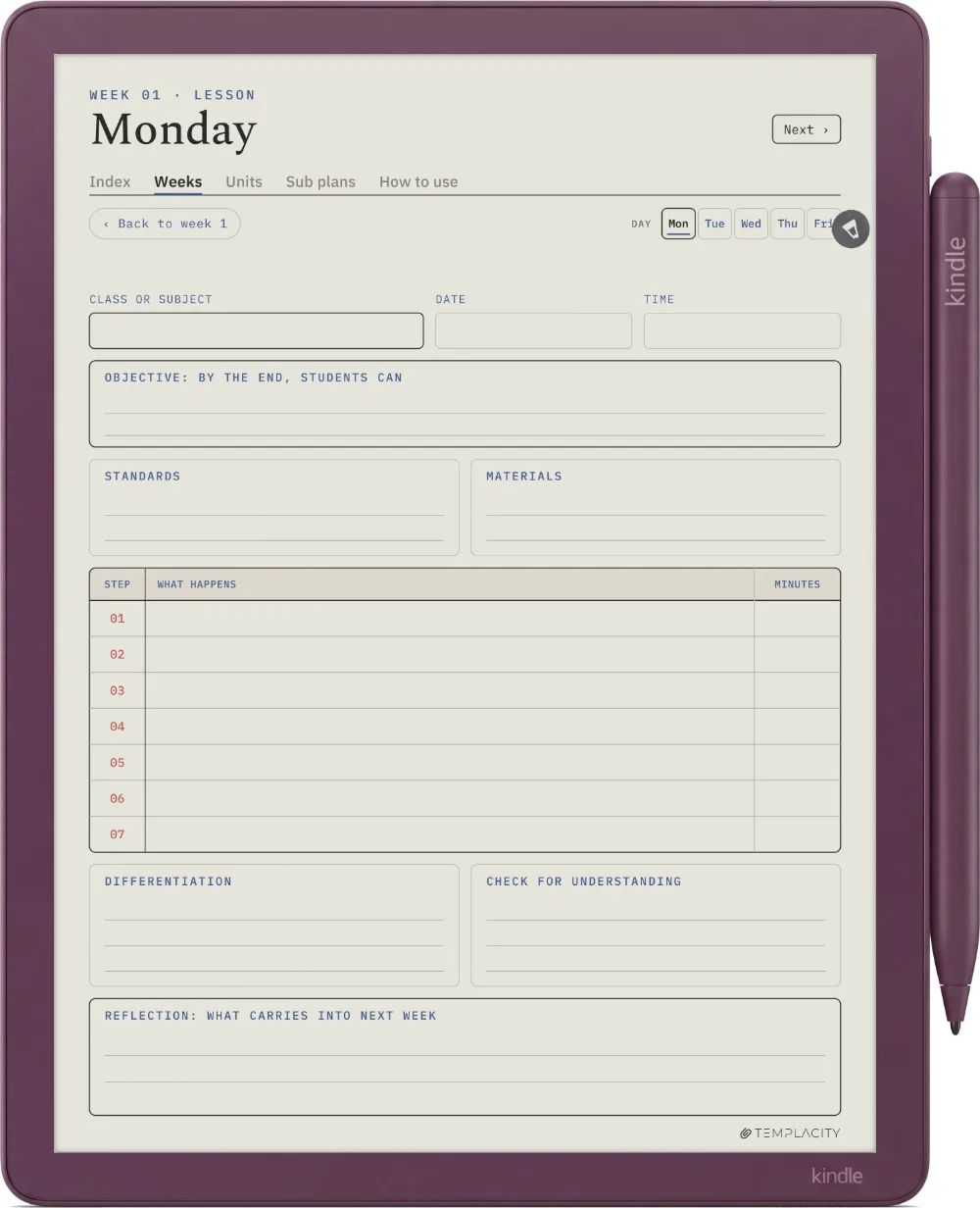 The Planner · Teachers Kindle Scribe Colorsoft page 2