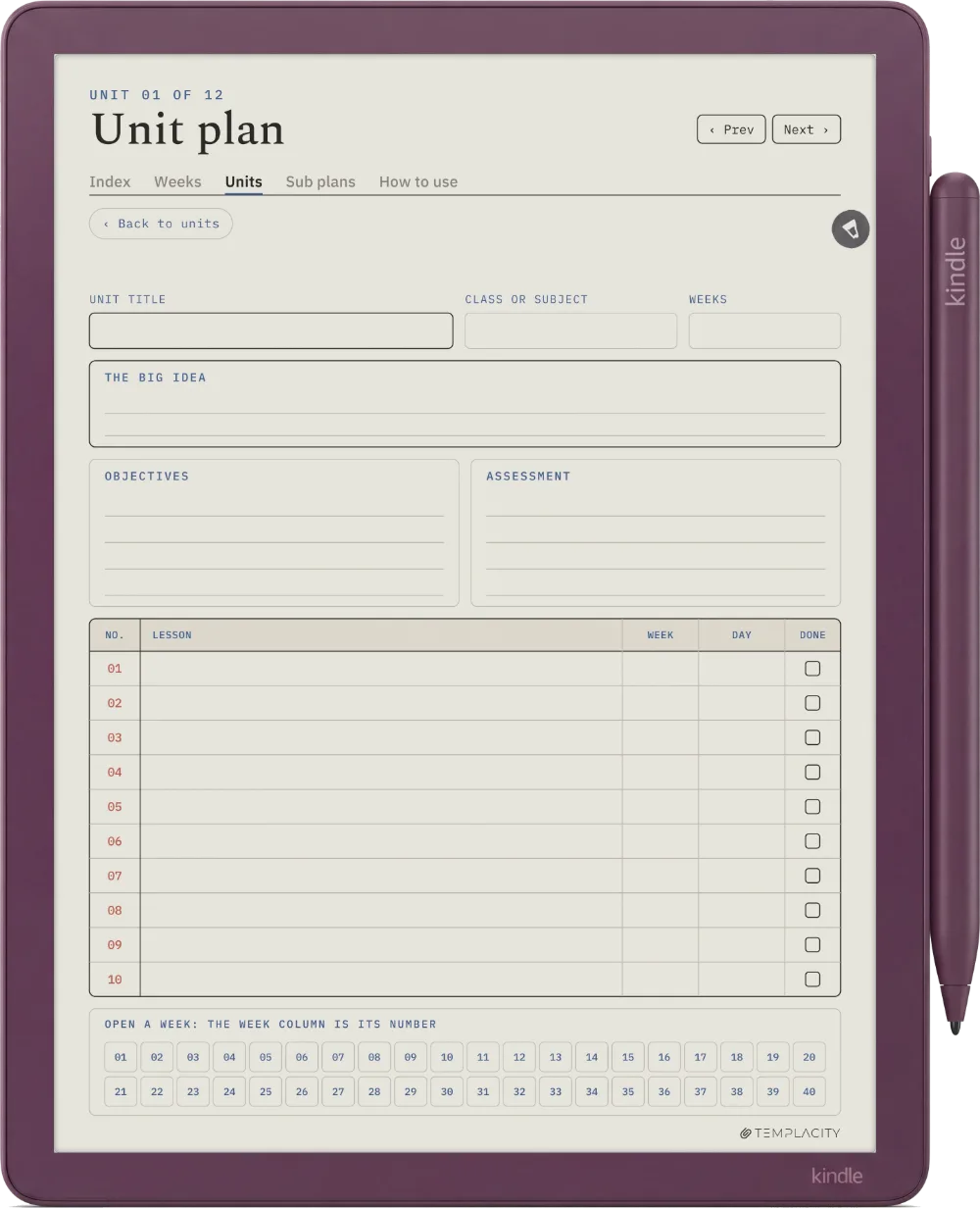 The Planner · Teachers Kindle Scribe Colorsoft page 4