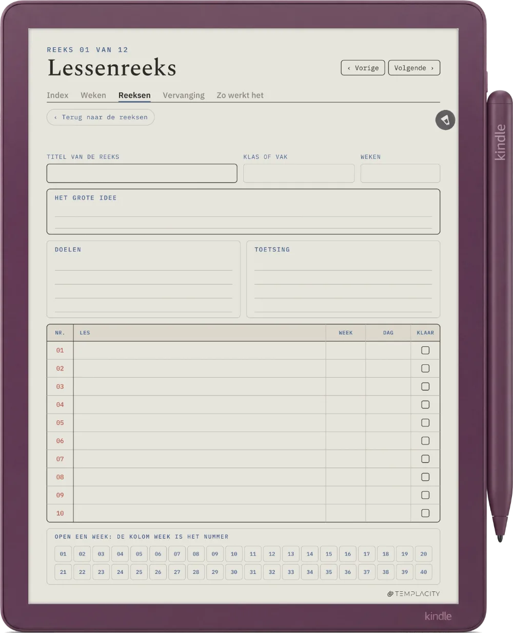 The Planner · Docenten Kindle Scribe Colorsoft pagina 4