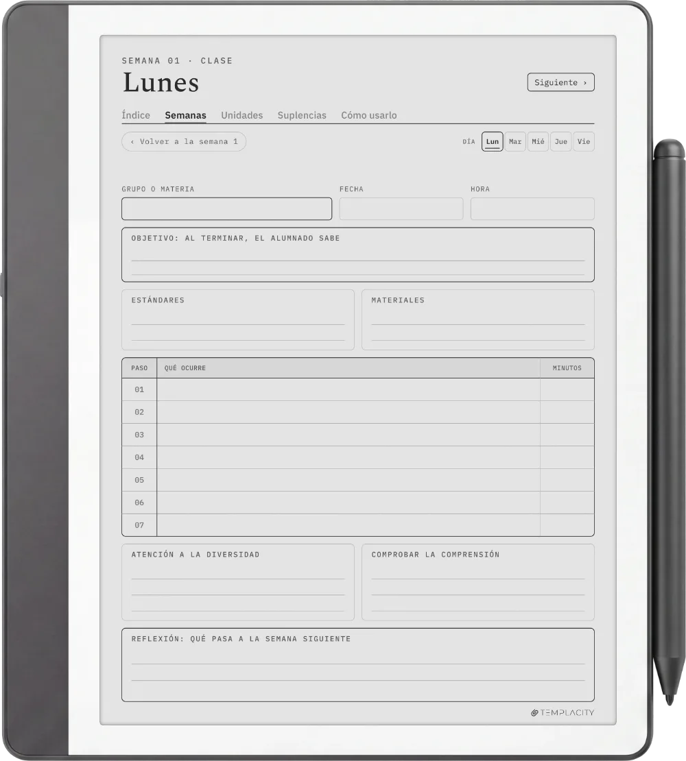 The Planner · Docentes Kindle Scribe página 2