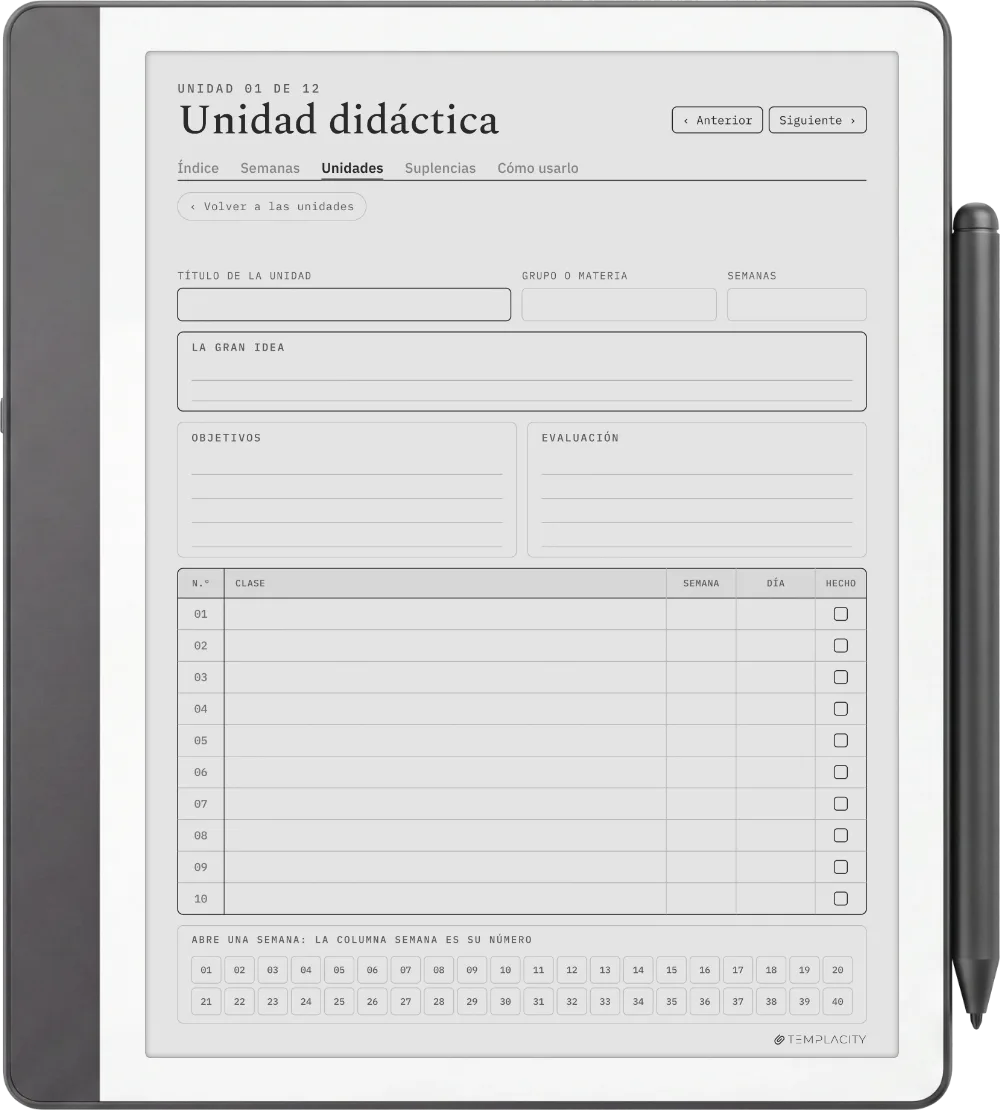 The Planner · Docentes Kindle Scribe página 4