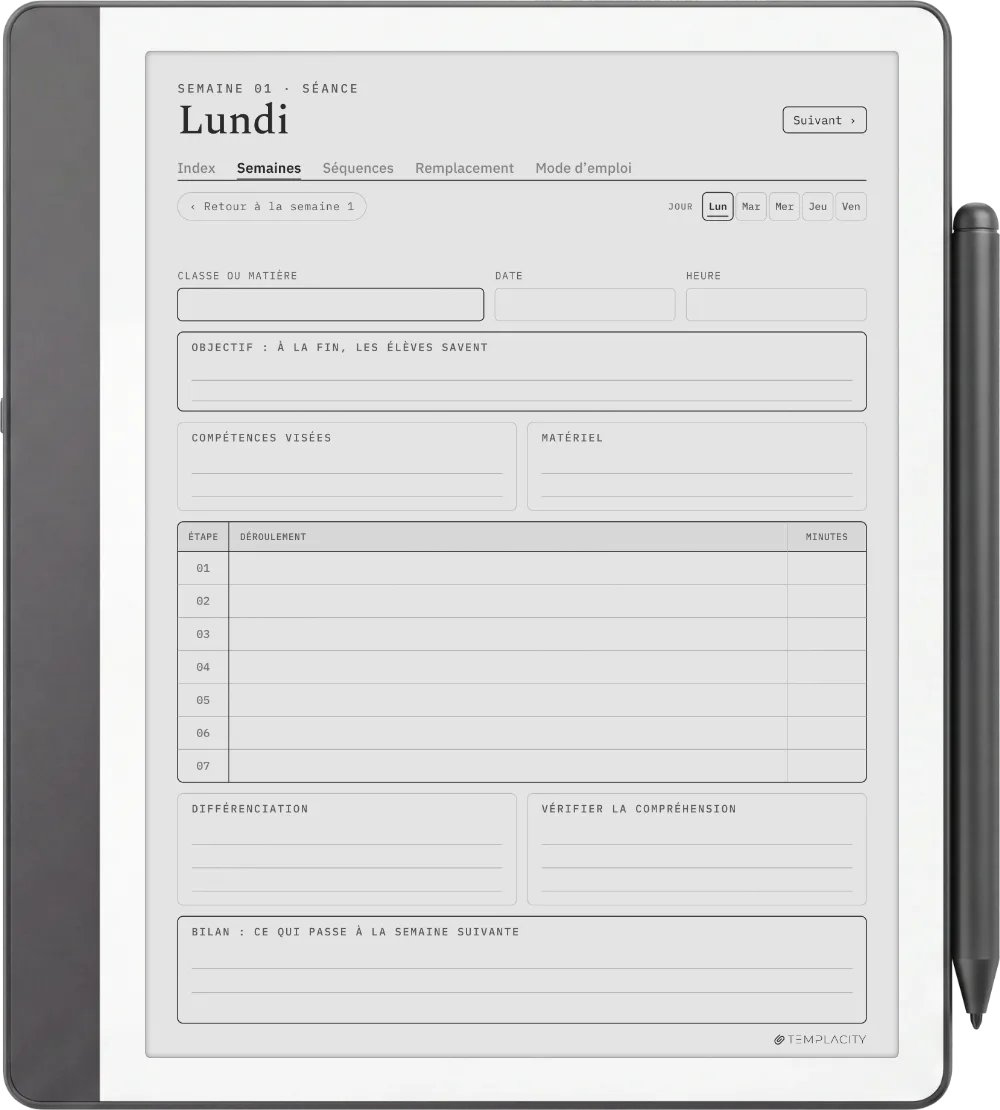The Planner · Enseignants Kindle Scribe page 2