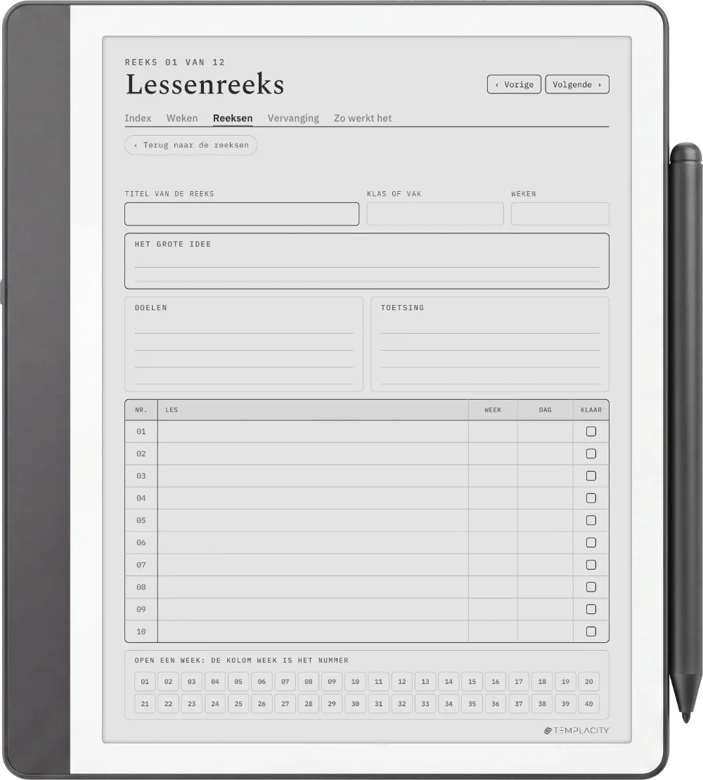 The Planner · Docenten Kindle Scribe pagina 4