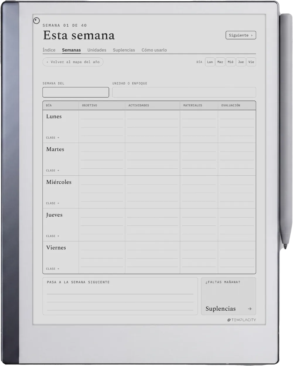 The Planner en el reMarkable 2