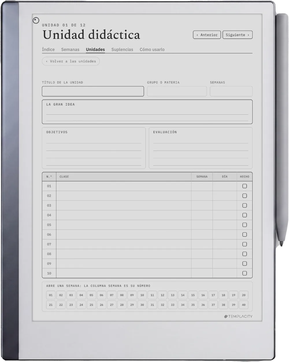 The Planner · Docentes reMarkable 2 página 4