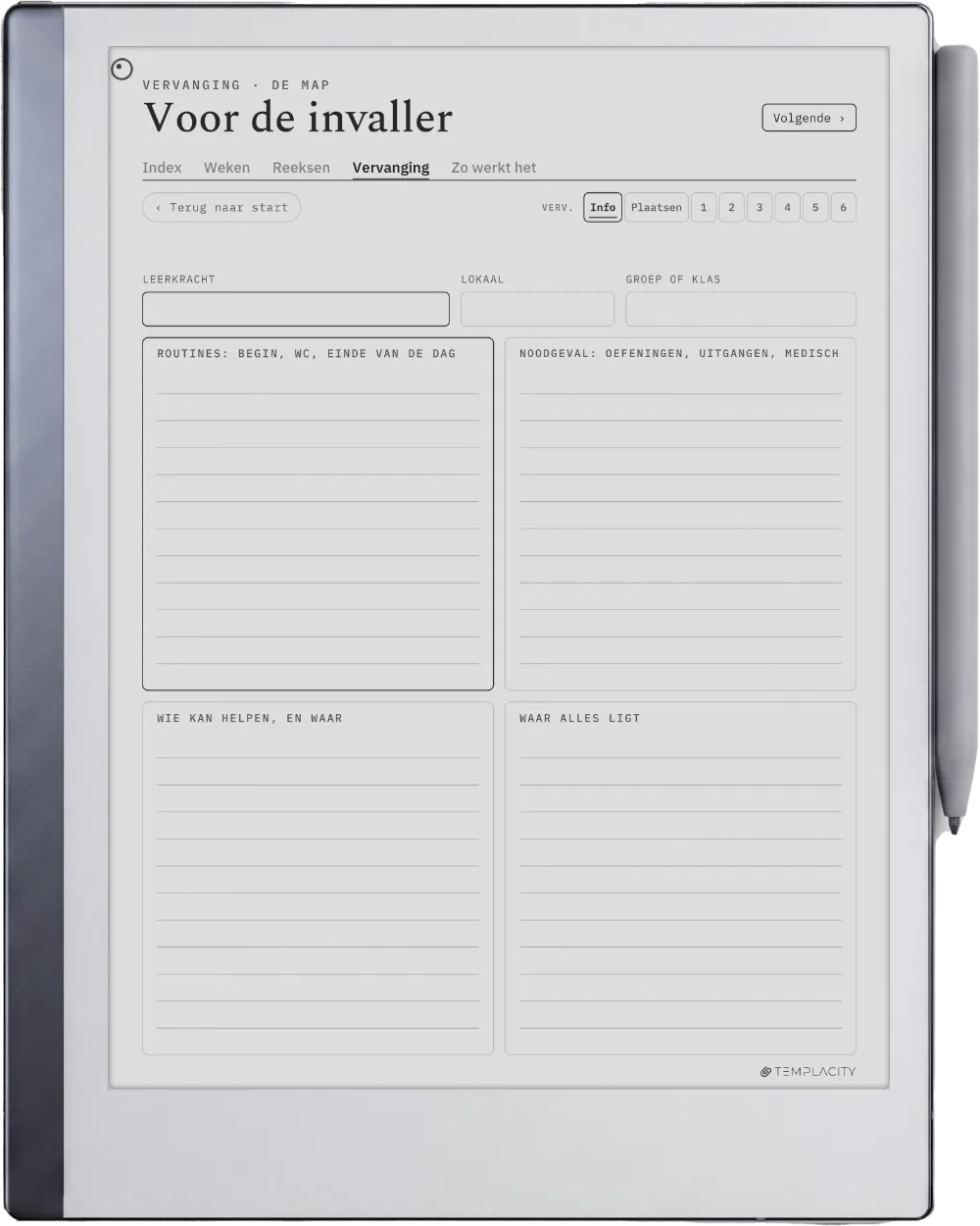 The Planner · Docenten reMarkable 2 pagina 5