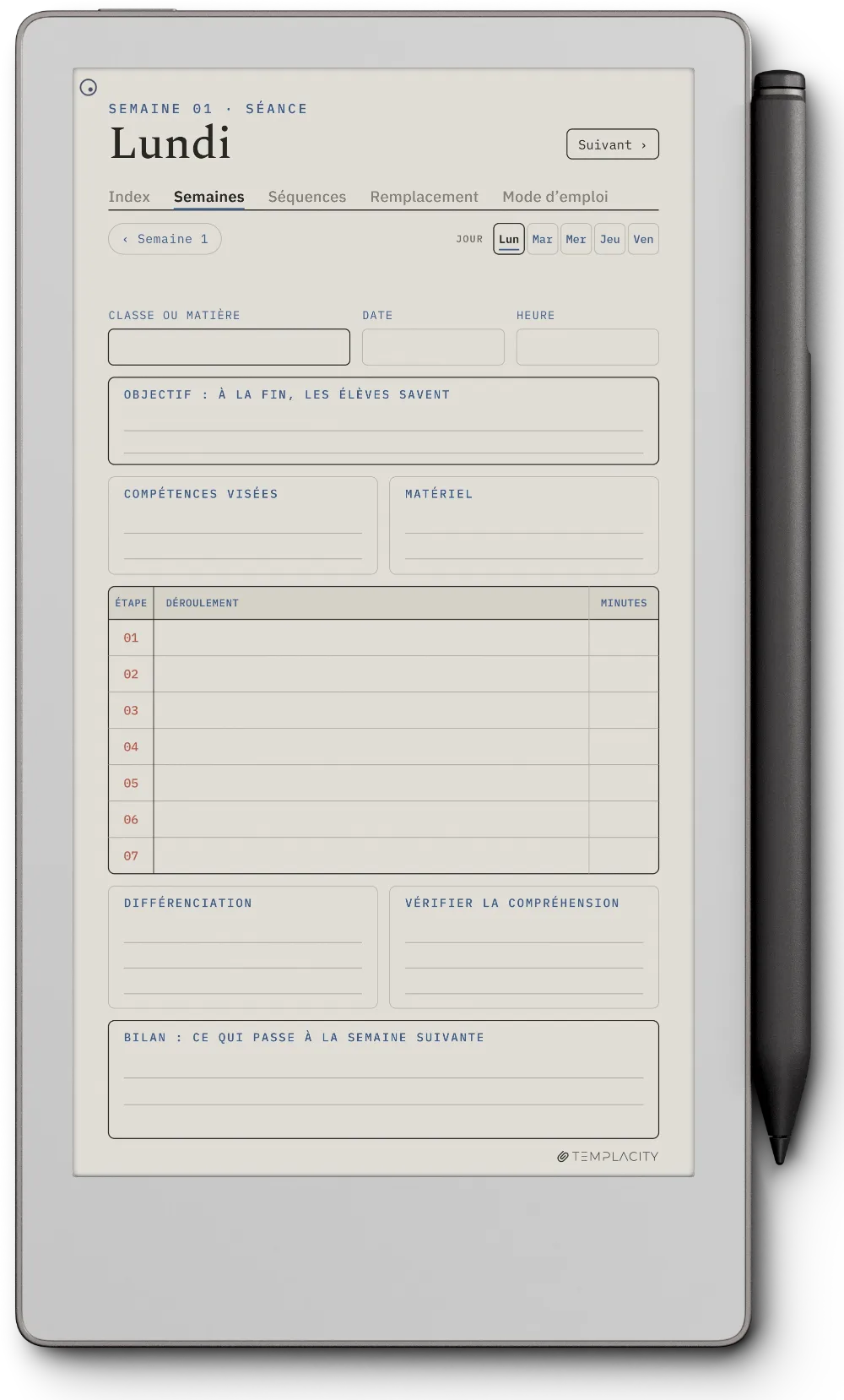 The Planner · Enseignants reMarkable Paper Pro Move page 2
