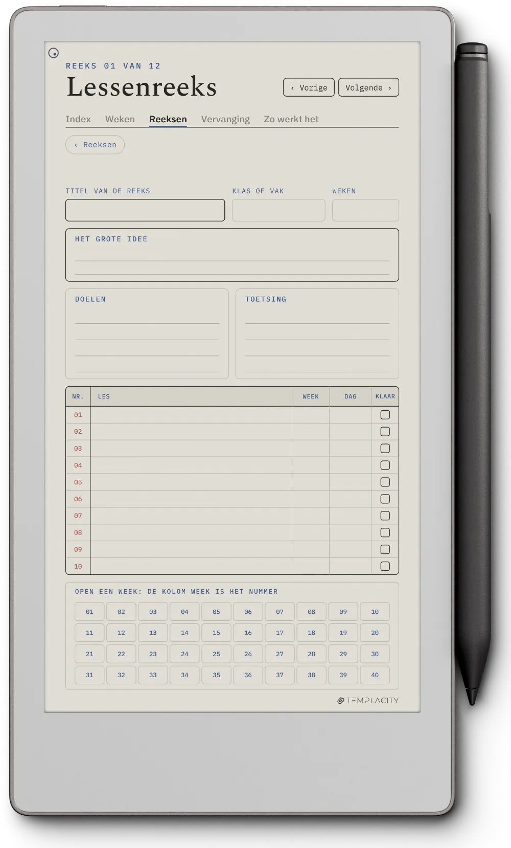 The Planner · Docenten reMarkable Paper Pro Move pagina 4