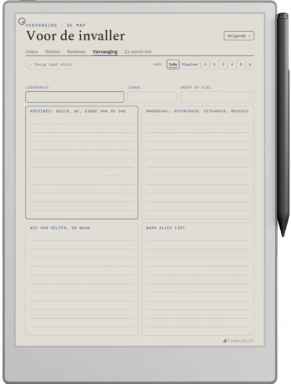 The Planner · Docenten reMarkable Paper Pro pagina 5