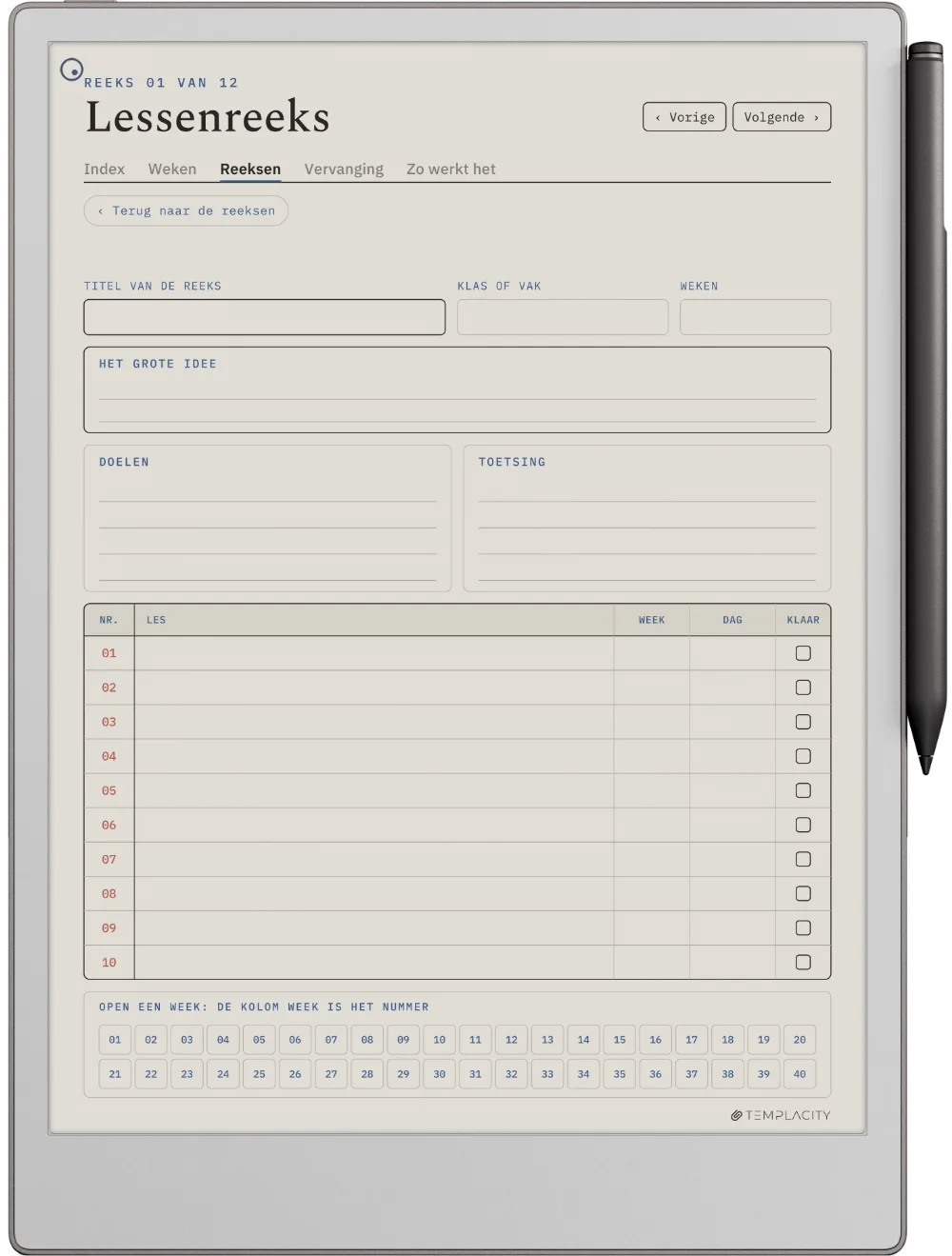 The Planner · Docenten reMarkable Paper Pro pagina 4