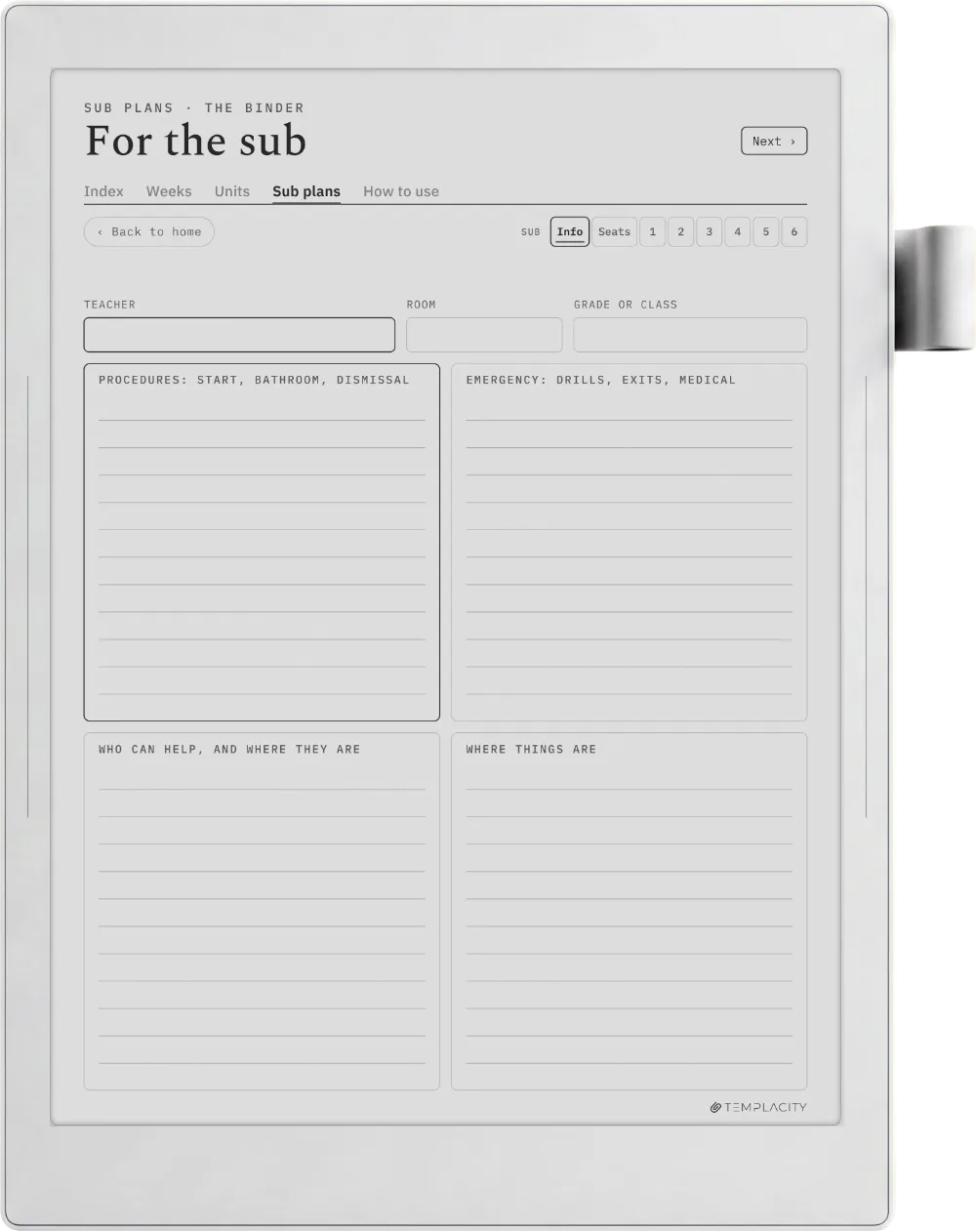 The Planner · Teachers Supernote Manta page 5