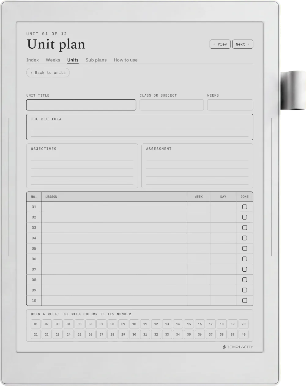 The Planner · Teachers Supernote Manta page 4
