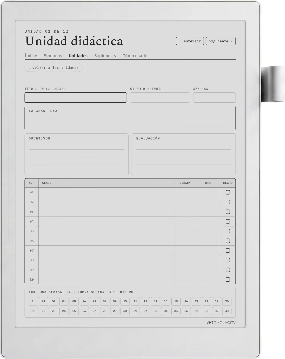 The Planner · Docentes Supernote Manta página 4