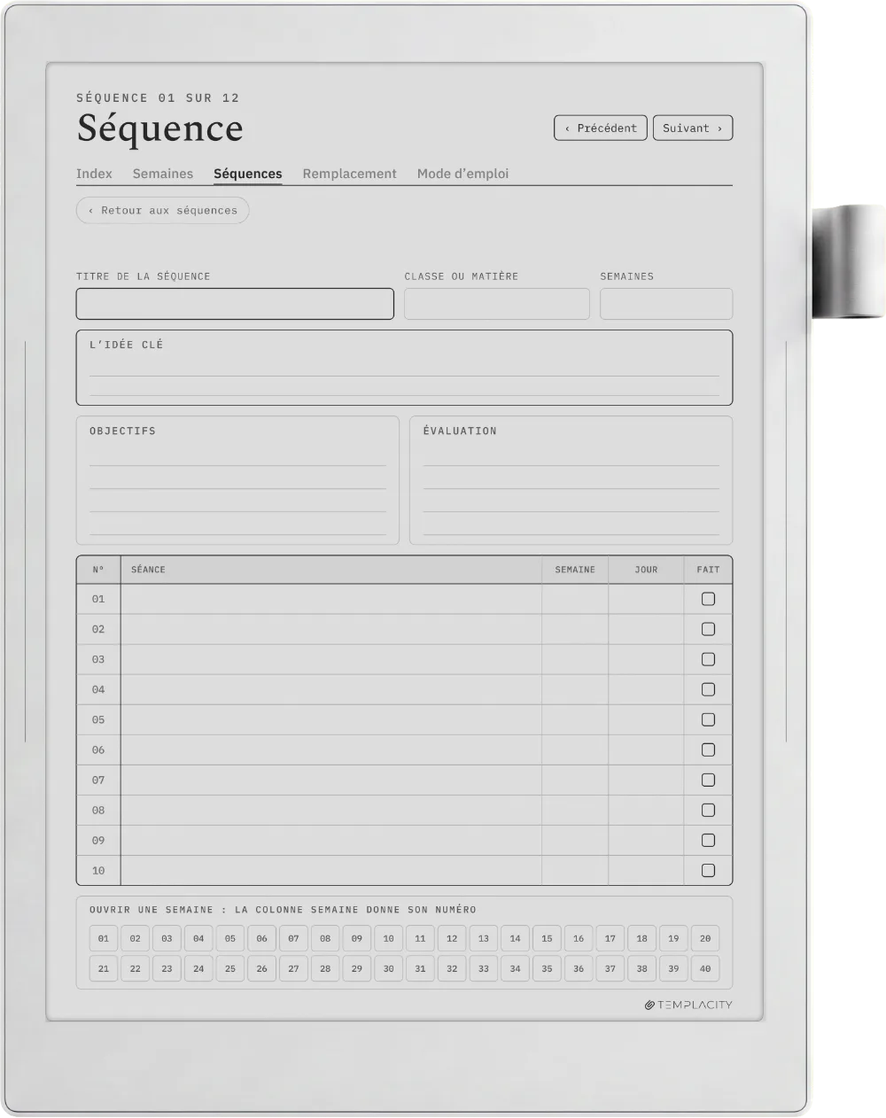 The Planner · Enseignants Supernote Manta page 4
