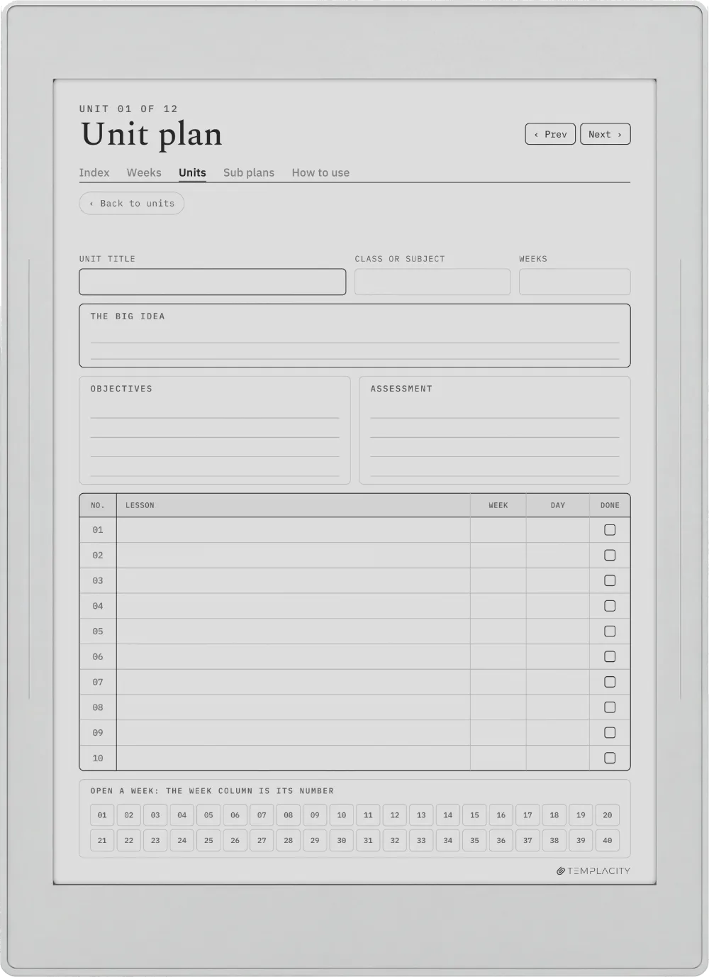 The Planner · Teachers Supernote Nomad page 4