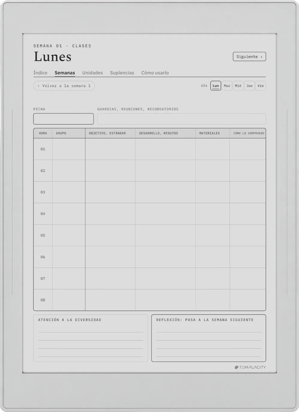 The Planner · Docentes Supernote Nomad página 3