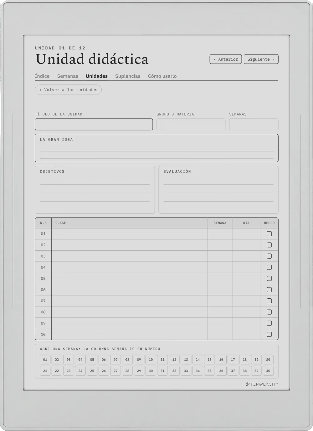 The Planner · Docentes Supernote Nomad página 4