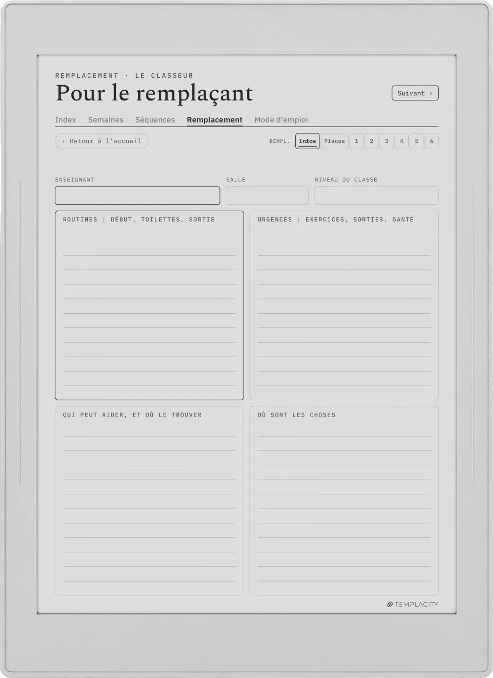 The Planner · Enseignants Supernote Nomad page 5