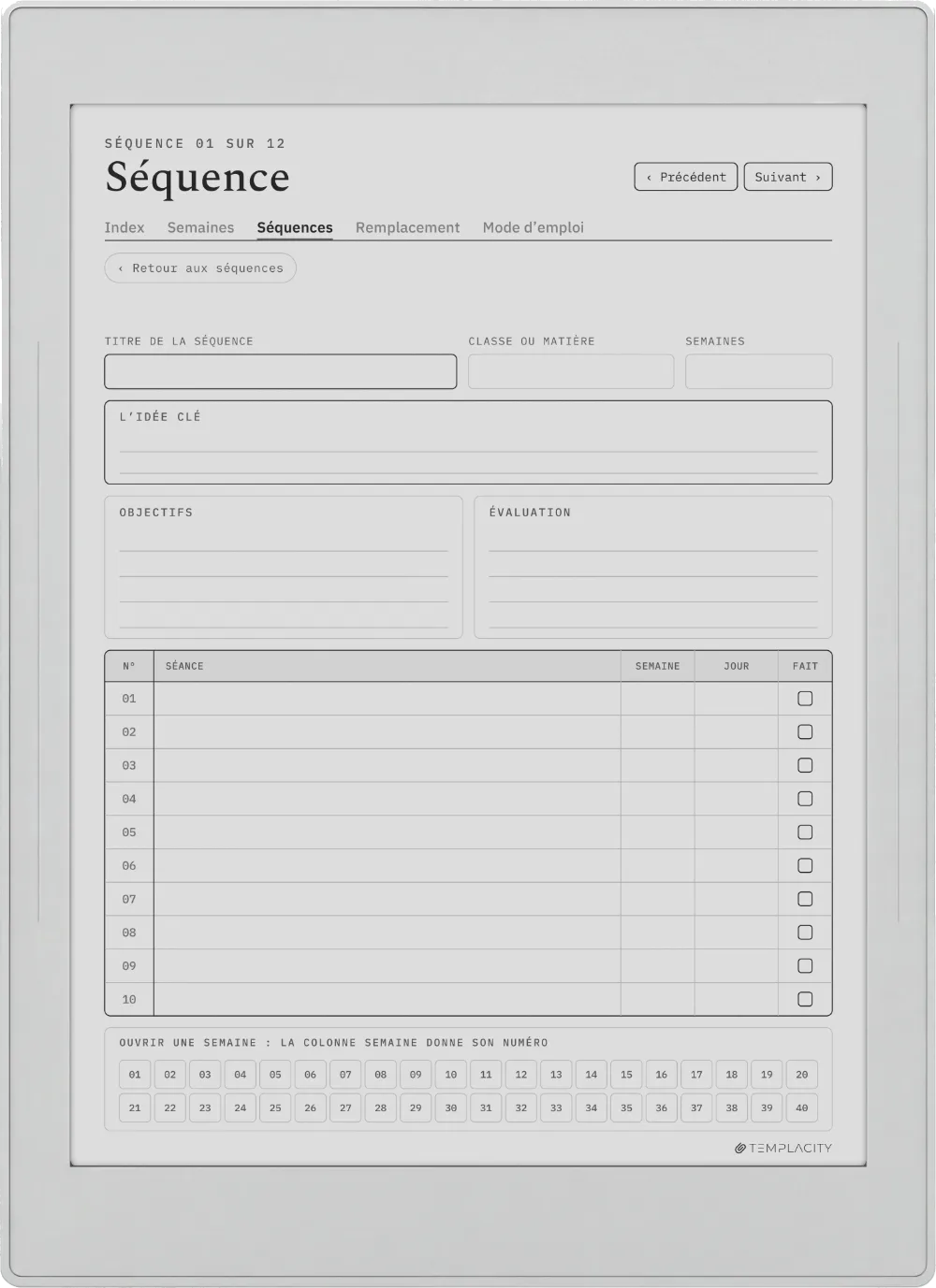 The Planner · Enseignants Supernote Nomad page 4