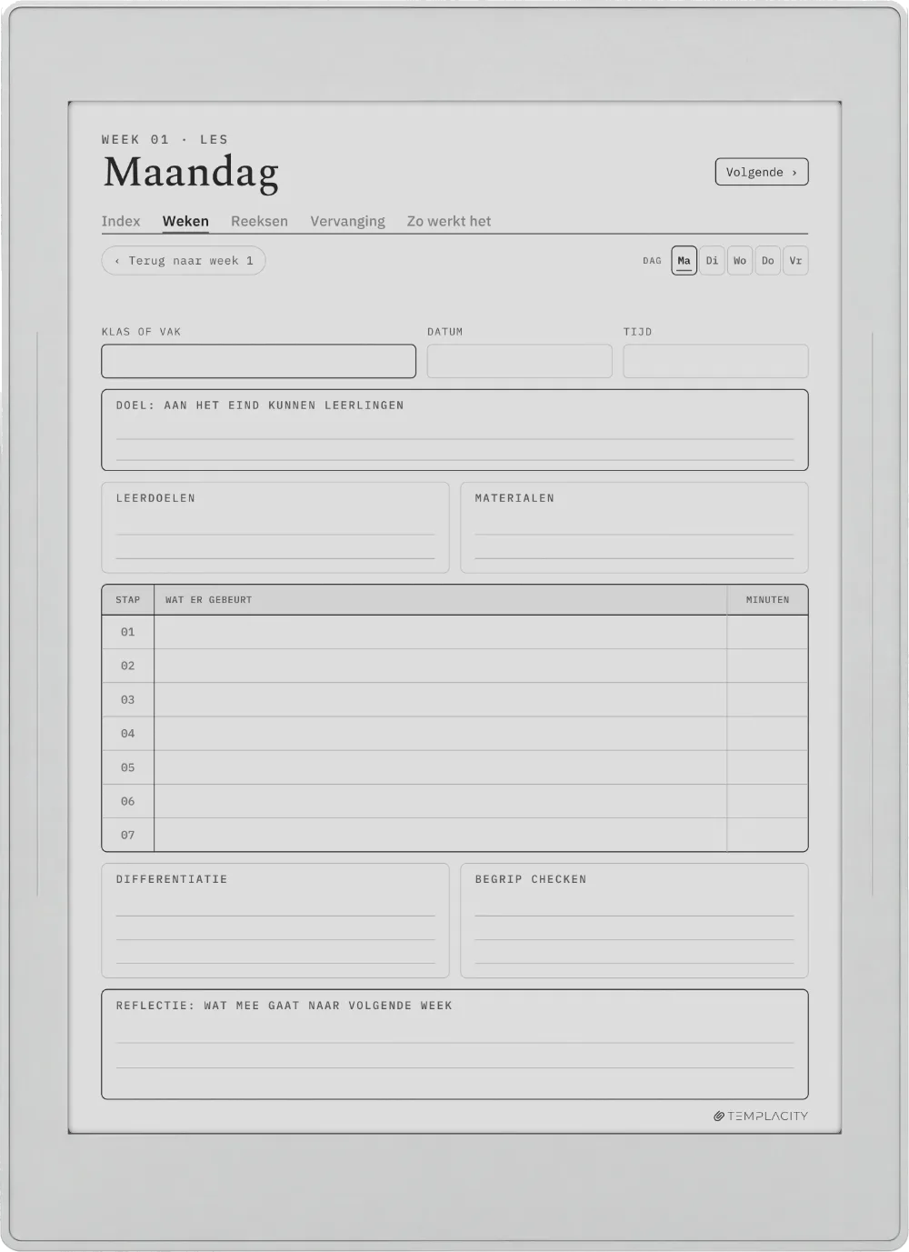 The Planner · Docenten Supernote Nomad pagina 2