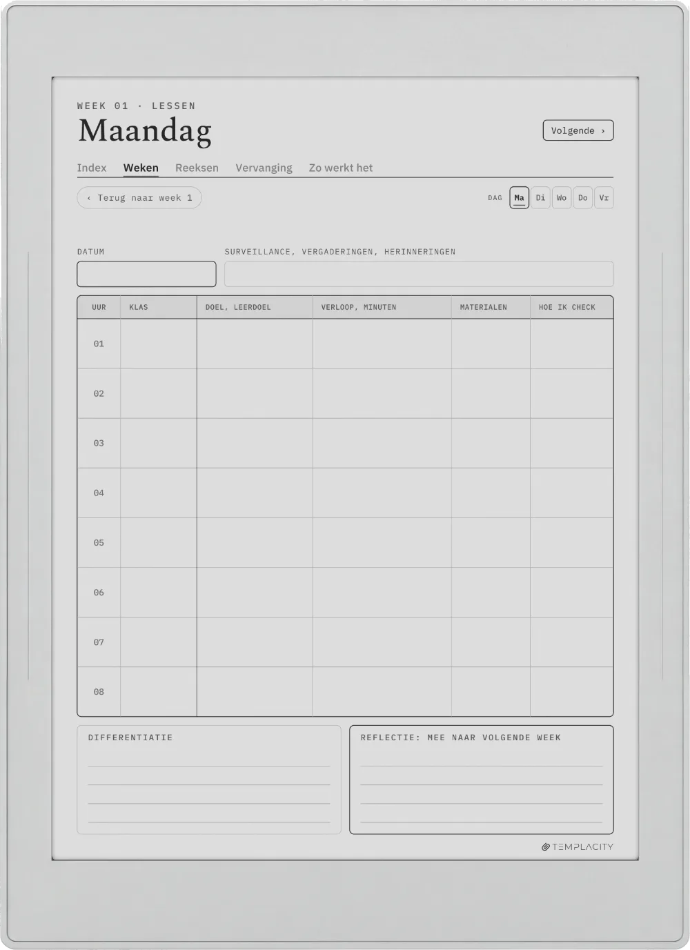The Planner · Docenten Supernote Nomad pagina 3