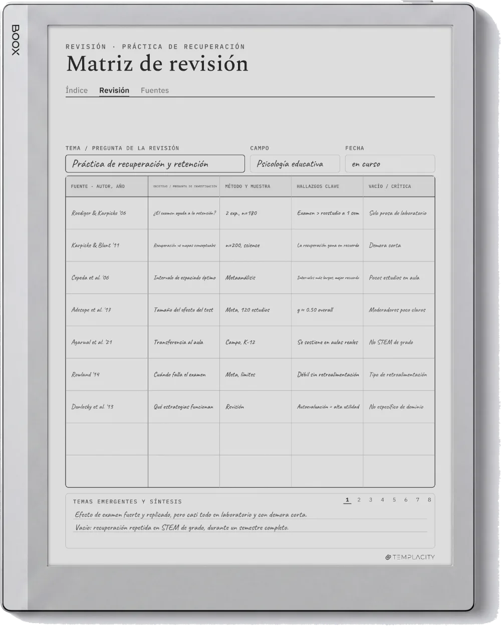 The Planner en el Boox Go 10.3