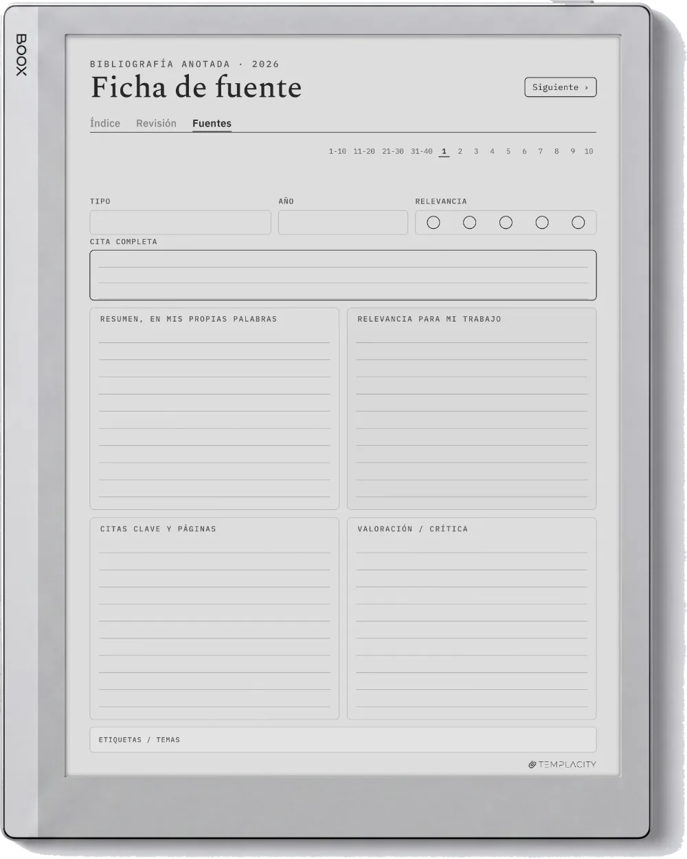 The Planner · Revisión bibliográfica Boox Go 10.3 página 2