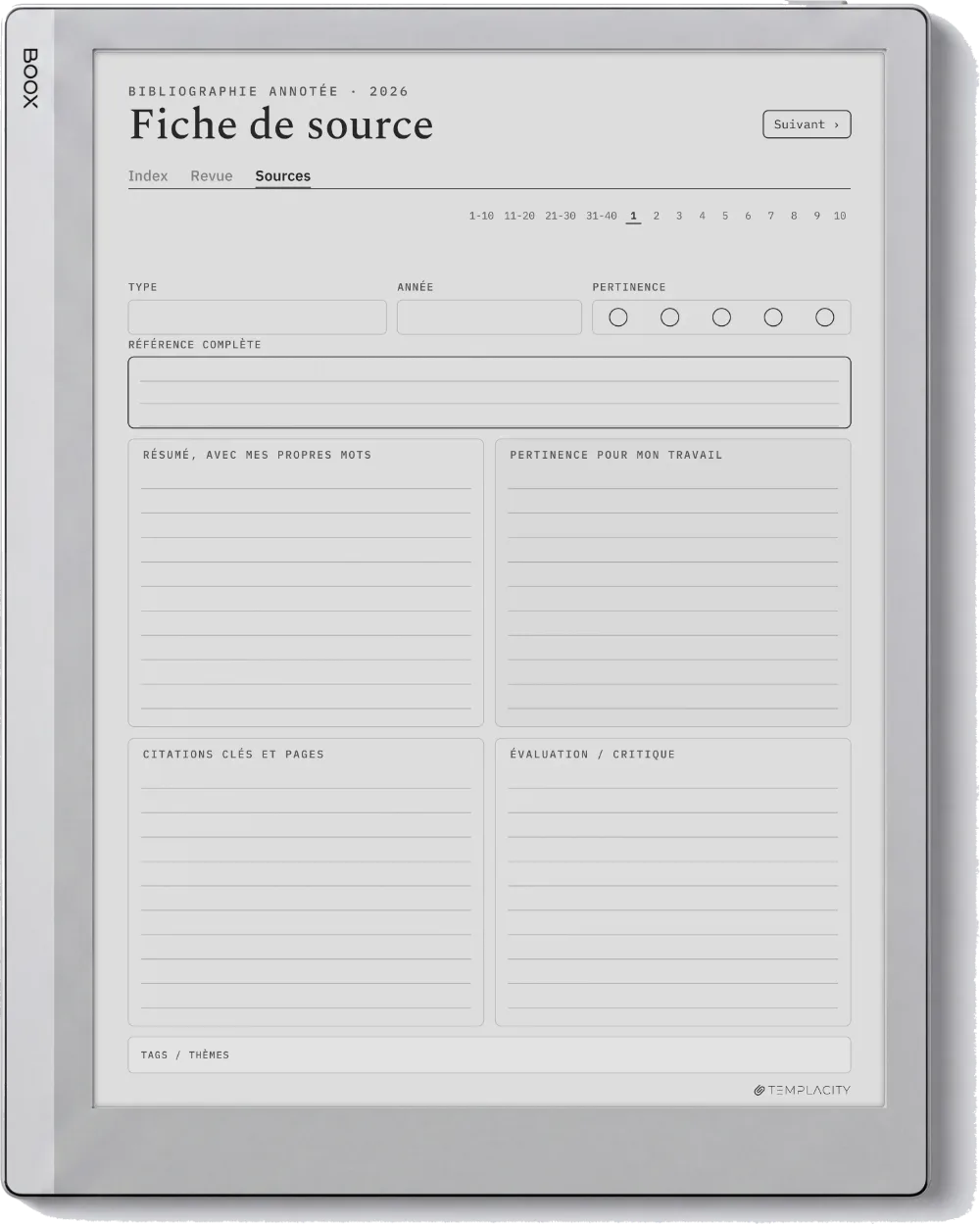 The Planner · Revue de littérature Boox Go 10.3 page 2