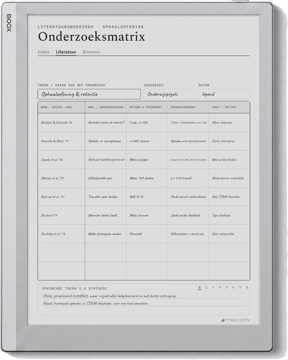 The Planner op de Boox Go 10.3