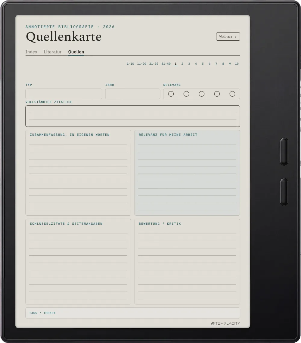 The Planner · Literaturrecherche Boox Go Color 7 (Gen II) Seite 2