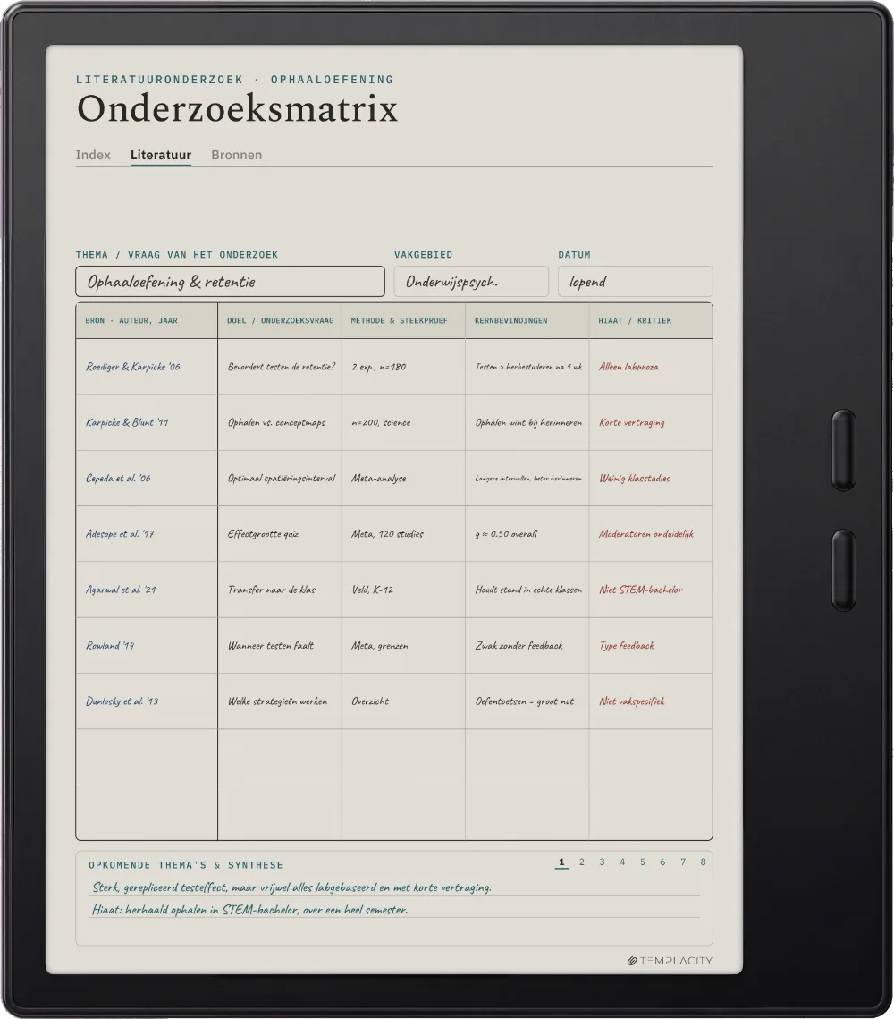 The Planner op de Boox Go Color 7 (Gen II)