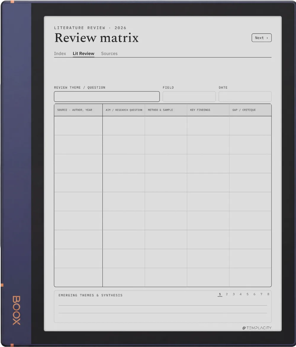 The Planner The Synthesis Matrix