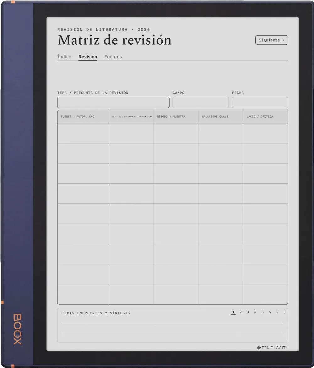 The Planner · Revisión bibliográfica Boox Note Air2 página 1