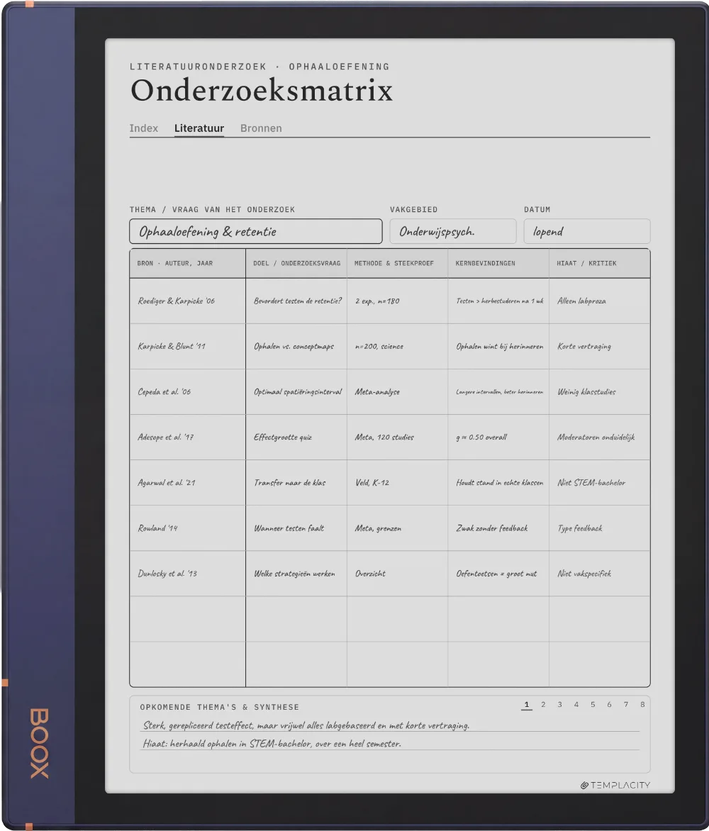 The Planner op de Boox Note Air2