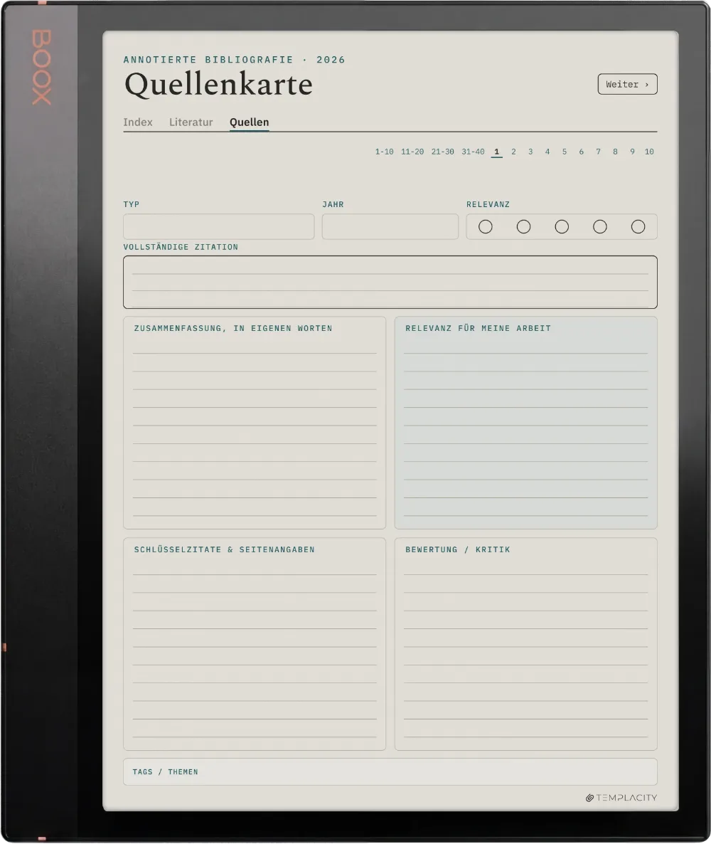 The Planner · Literaturrecherche Boox Note Air3 C Seite 2